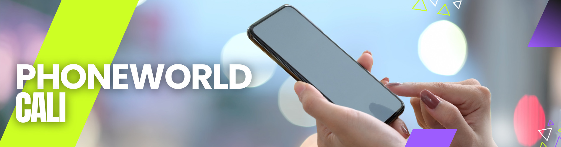 Promoción para la marca de venta de celulares iPhone Phone World